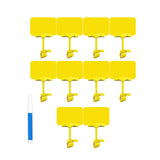 Maxbell Set of 10 Merchandise Retail Display Sign Rotating Clip Adjustable Accessory Yellow