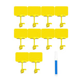 Maxbell Set of 10 Merchandise Retail Display Sign Rotating Clip Adjustable Accessory Yellow