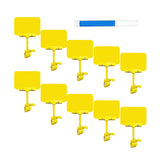 Maxbell Set of 10 Merchandise Retail Display Sign Rotating Clip Adjustable Accessory Yellow