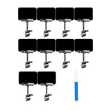 Maxbell Set of 10 Merchandise Retail Display Sign Rotating Clip Adjustable Accessory Black