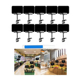 Maxbell Set of 10 Merchandise Retail Display Sign Rotating Clip Adjustable Accessory Black