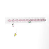 Maxbell Acrylic Necklace Holder Wall Mounted Bracket Jewelry Hooks for Bathroom Pink