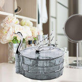 Maxbell Swan Shape Rotating Jewelry Organizer Dustproof for Ear Stud Watches Rings Grey