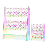 Maxbell Creative Acrylic Earring Display Stand Hanger Rack Live Broadcast Props Colorful