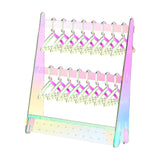 Maxbell Creative Acrylic Earring Display Stand Hanger Rack Live Broadcast Props Colorful