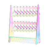 Maxbell Creative Acrylic Earring Display Stand Hanger Rack Live Broadcast Props Colorful
