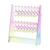 Maxbell Creative Acrylic Earring Display Stand Hanger Rack Live Broadcast Props Colorful