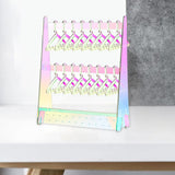 Maxbell Creative Acrylic Earring Display Stand Hanger Rack Live Broadcast Props Colorful