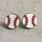 Maxbell 2 Pairs Sports Stud Earrings Unique Statement Earrings for Women Teens Gifts Style A