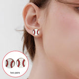Maxbell 2 Pairs Sports Stud Earrings Unique Statement Earrings for Women Teens Gifts Style A