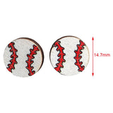 Maxbell 2 Pairs Sports Stud Earrings Unique Statement Earrings for Women Teens Gifts Style A