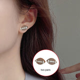 Maxbell 2 Pairs Sports Stud Earrings Unique Statement Earrings for Women Teens Gifts Style B