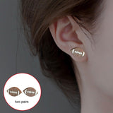 Maxbell 2 Pairs Sports Stud Earrings Unique Statement Earrings for Women Teens Gifts Style B