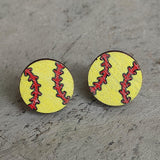 Maxbell 2 Pairs Sports Stud Earrings Unique Statement Earrings for Women Teens Gifts Style C
