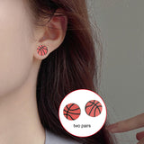 Maxbell 2 Pairs Sports Stud Earrings Unique Statement Earrings for Women Teens Gifts Style D