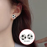 Maxbell 2 Pairs Sports Stud Earrings Unique Statement Earrings for Women Teens Gifts Style E