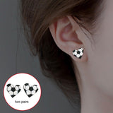 Maxbell 2 Pairs Sports Stud Earrings Unique Statement Earrings for Women Teens Gifts Style F