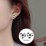 Maxbell 2 Pairs Sports Stud Earrings Unique Statement Earrings for Women Teens Gifts Style F