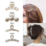 Maxbell Fashion Acrylic Hair Claw Clip Jaw Clip Casual Girls for Dating Styling Style A