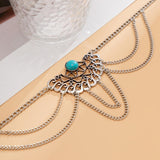 Maxbell Arm Bracelet Arm Cuff Chain Gift Armlet Charms Tassel Alloy for Engagement Style A