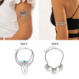 Maxbell Arm Bracelet Arm Cuff Chain Gift Armlet Charms Tassel Alloy for Engagement Style A