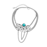 Maxbell Arm Bracelet Arm Cuff Chain Gift Armlet Charms Tassel Alloy for Engagement Style A