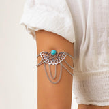 Maxbell Arm Bracelet Arm Cuff Chain Gift Armlet Charms Tassel Alloy for Engagement Style A