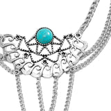 Maxbell Arm Bracelet Arm Cuff Chain Gift Armlet Charms Tassel Alloy for Engagement Style A