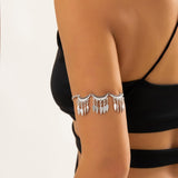 Maxbell Arm Bracelet Arm Cuff Chain Gift Armlet Charms Tassel Alloy for Engagement Style B