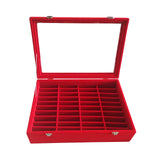 Maxbell Jewelry Organizer Tray Flocking Lining for Art Craft Fairs Dresser Shows Red