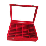 Maxbell Jewelry Organizer Tray Flocking Lining for Art Craft Fairs Dresser Shows Red