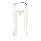 Maxbell Bridal Forehead Chain Long Hair Accessories Hair Accessories with Tassel
