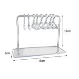 Maxbell Transparent Acrylic Earring Display Stand for Women Girls 8Pcs Hanger Rack