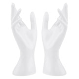 Maxbell 1Pair Female Mannequin Hand Multifunctional for Finger Ring Photograph Props White