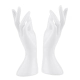 Maxbell 1Pair Female Mannequin Hand Multifunctional for Finger Ring Photograph Props White