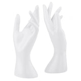 Maxbell 1Pair Female Mannequin Hand Multifunctional for Finger Ring Photograph Props White