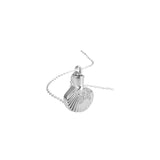Maxbell Cremation Necklace Keychain Ash Holder for Mom and Dad Pet Husband and Wife Argent