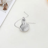 Maxbell Cremation Necklace Keychain Ash Holder for Mom and Dad Pet Husband and Wife Argent