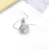Maxbell Cremation Necklace Keychain Ash Holder for Mom and Dad Pet Husband and Wife Argent