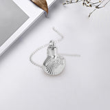 Maxbell Cremation Necklace Keychain Ash Holder for Mom and Dad Pet Husband and Wife Argent