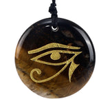 Maxbell Egyptian Eye of Horus Necklace Eye of Horus Pendant for Boys Girls Men Woman Yellow