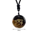 Maxbell Egyptian Eye of Horus Necklace Eye of Horus Pendant for Boys Girls Men Woman Yellow