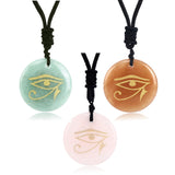 Maxbell Egyptian Eye of Horus Necklace Eye of Horus Pendant for Boys Girls Men Woman Blue