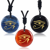 Maxbell Egyptian Eye of Horus Necklace Eye of Horus Pendant for Boys Girls Men Woman Blue