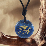 Maxbell Egyptian Eye of Horus Necklace Eye of Horus Pendant for Boys Girls Men Woman Blue