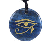 Maxbell Egyptian Eye of Horus Necklace Eye of Horus Pendant for Boys Girls Men Woman Blue