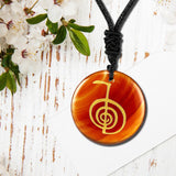 Maxbell Necklace Pendant Cho KU Rei Symbol Jewelry Gifts Vibrant Color for Birthday Red