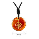 Maxbell Necklace Pendant Cho KU Rei Symbol Jewelry Gifts Vibrant Color for Birthday Red