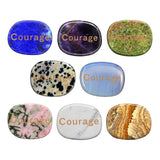 Maxbell Tumbled Stones Gifts Ornament Engraved Letters Polished Rock for Desktop Car Blue