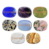 Maxbell Tumbled Stones Gifts Ornament Engraved Letters Polished Rock for Desktop Car Blue